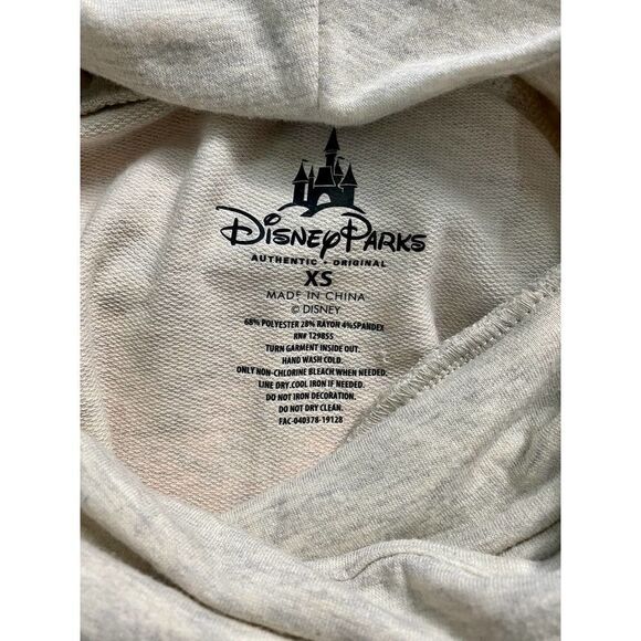 Disney Gray Mickey Mouse "The True Original" Pullover Cowl Neck Sweater XS - Picture 6 of 6